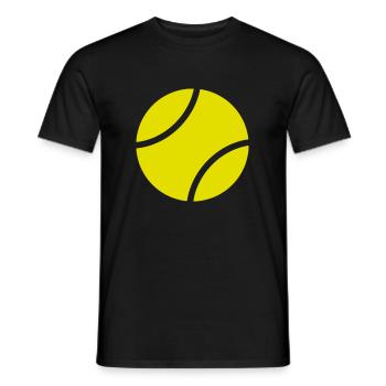 Tennis Ball Ball Sport Tennis Gift Ball Sport - Men's T-Shirt - black - Front - AI Model Male 178 light (178cm)