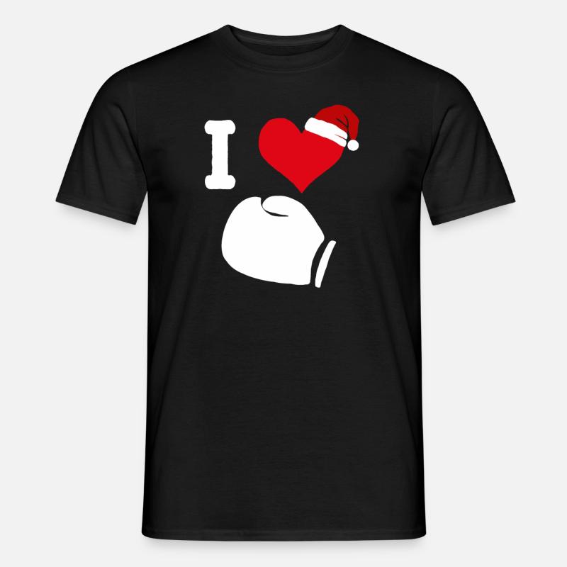 Boxhandschuh Boxhandschuhe Weihnachten Boxen Boxer - Männer T-Shirt - Schwarz