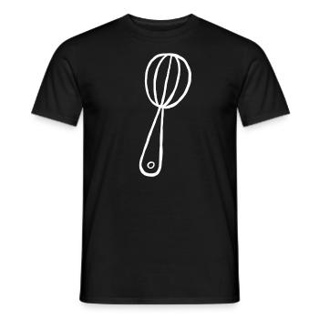 Schneebesen Küche kochen backen Geschenk Hobbykoch - Männer T-Shirt - Schwarz - Vorne - AI Model Male 178 light (178cm)