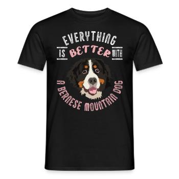 Berner Sennen Hund Sennenhund Alles Besser Geschen - Männer T-Shirt - Schwarz - Vorne - AI Model Male 178 light (178cm)