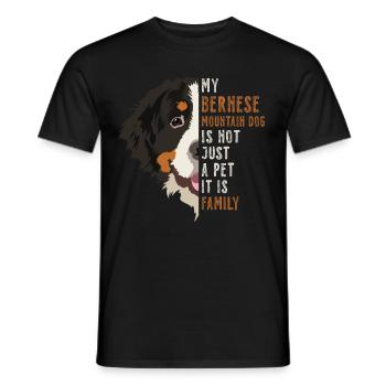 Berner Sennen Hund Sennenhund Familie Geschenk - Männer T-Shirt - Schwarz - Vorne - AI Model Male 178 light (178cm)