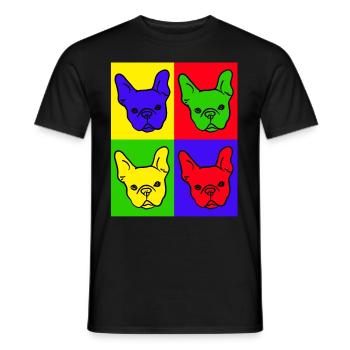 französische bulldogge t shirt damen Herren - Männer T-Shirt - Schwarz - Vorne - AI Model Male 178 light (178cm)