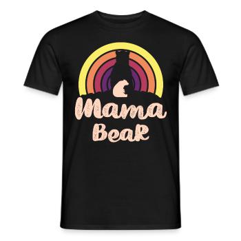 Mama Bear gift for mother mom bear - Men's T-Shirt - black - Front - AI Model Male 178 light (178cm)