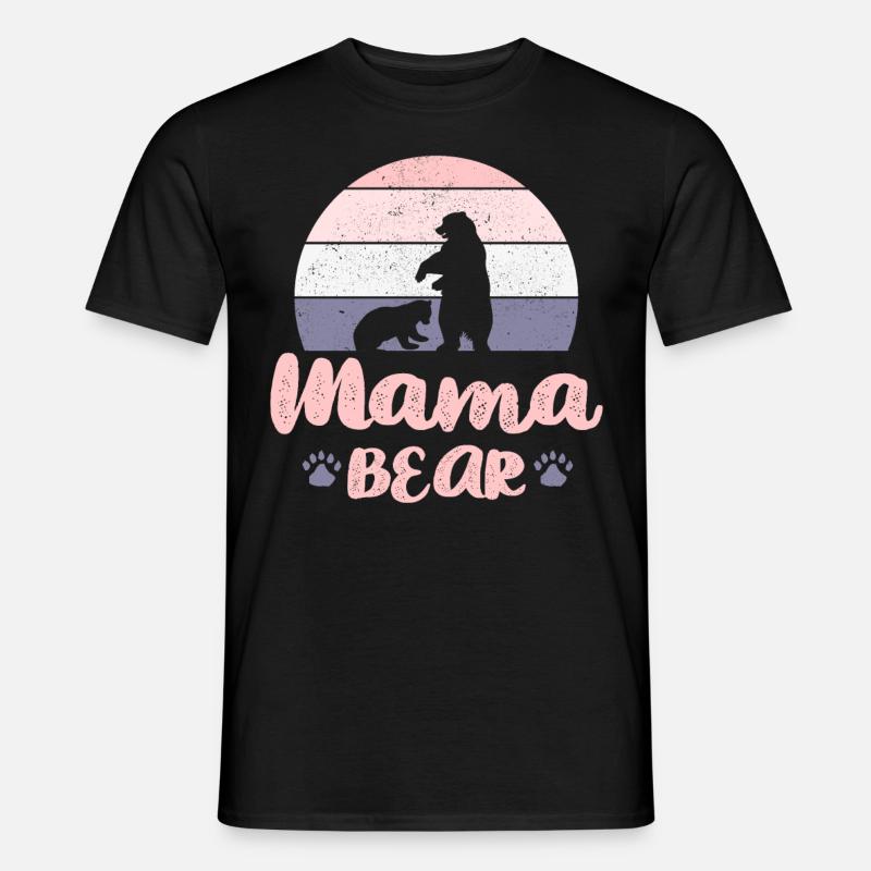Mama Bear geschenk für mutter mamabär - Männer T-Shirt - Schwarz