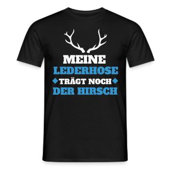 Lederhose Bayern - Männer T-Shirt - Schwarz - Vorne - AI Model Male 178 light (178cm)