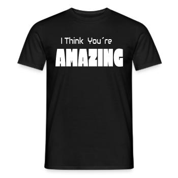 Amazing YOG MICHAEL, Gift idea - Men's T-Shirt - black - Front - AI Model Male 178 light (178cm)