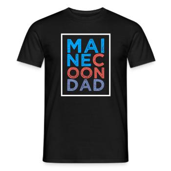 Cadeau de chat Maine Coon Dad - T-shirt homme - noir - Devant - AI Model Male 178 light (178cm)