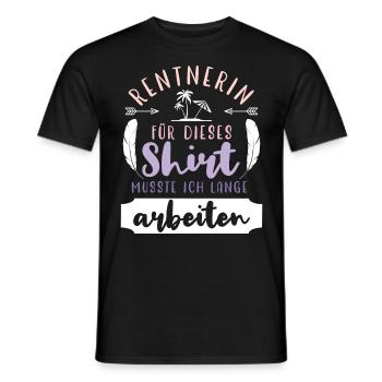 rente abschied kollegin Rentnerin Ruhestand - Männer T-Shirt - Schwarz - Vorne - AI Model Male 178 light (178cm)