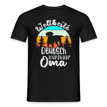 weltbeste deutsch kurzhaar oma - Männer T-Shirt - Schwarz - Vorne - AI Model Male 178 light (178cm)