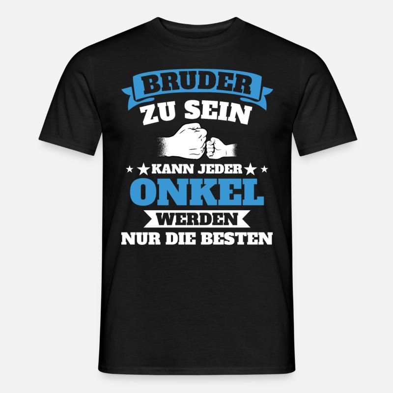Onkel werdender Onkel Geschenk - Männer T-Shirt - Schwarz