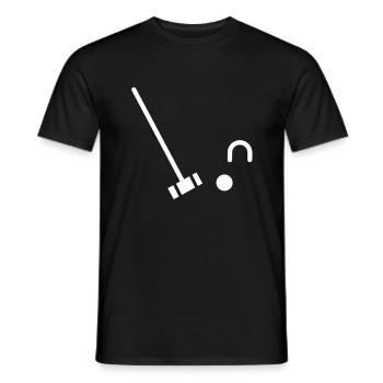 Croquet Sport Croquet Bat Croquet Crocket - Men's T-Shirt - black - Front - AI Model Male 178 light (178cm)