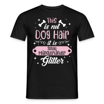 Kleiner Münsterländer Glitzer - Männer T-Shirt - Schwarz - Vorne - AI Model Male 178 light (178cm)