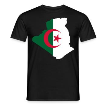 algeria algeria algiers country flag gift - Men's T-Shirt - black - Front - AI Model Male 178 light (178cm)