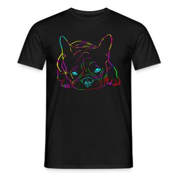 French bulldog colors - Men's T-Shirt - black - Front - AI Model Male 178 light (178cm)