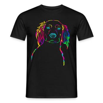 Petit Münsterländer - T-shirt homme - noir - Devant - AI Model Male 178 light (178cm)