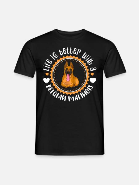 Chien de berger belge malinois - T-shirt homme - noir