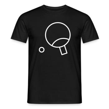 Tennis de table tennis de table battes de tennis de table - T-shirt homme - noir - Devant - AI Model Male 178 light (178cm)