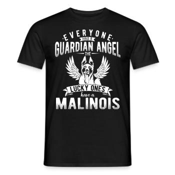 Gift idea Belgian Shepherds Malinois - Men's T-Shirt - black - Front - AI Model Male 178 light (178cm)