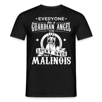 Cadeau Chien Berger Belge Malinois - T-shirt homme - noir - Devant - AI Model Male 178 light (178cm)