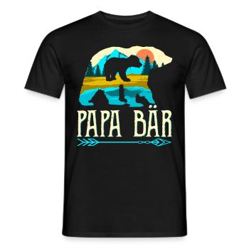 Papa Bär Vater Geschenk Papabär - Männer T-Shirt - Schwarz - Vorne - AI Model Male 178 light (178cm)