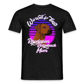 Rhodesian Ridgeback Mom Gift Dog T-Shirt - Men's T-Shirt - black - Front - AI Model Male 178 light (178cm)