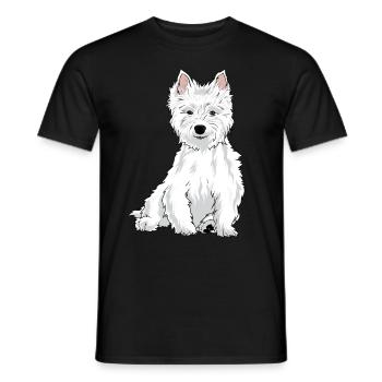 Westie Hund West Highland White Terrier Geschenk - Männer T-Shirt - Schwarz - Vorne - AI Model Male 178 light (178cm)