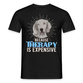 Weimaraner weimi hund Geschenkidee - Männer T-Shirt - Schwarz - Vorne - AI Model Male 178 light (178cm)