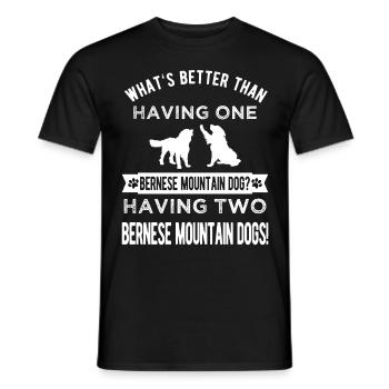 Cadeau de chien de montagne bernois pour le propriétaire - T-shirt homme - noir - Devant - AI Model Male 178 light (178cm)