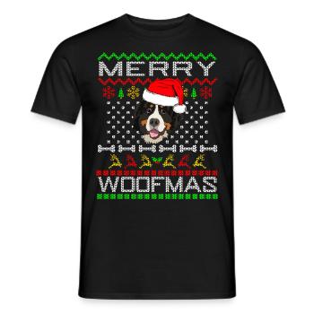 Cadeau de Noël Bouvier Bernois - T-shirt homme - noir - Devant - AI Model Male 178 light (178cm)