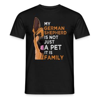 German shepherd gift owner - Men's T-Shirt - black - Front - AI Model Male 178 light (178cm)