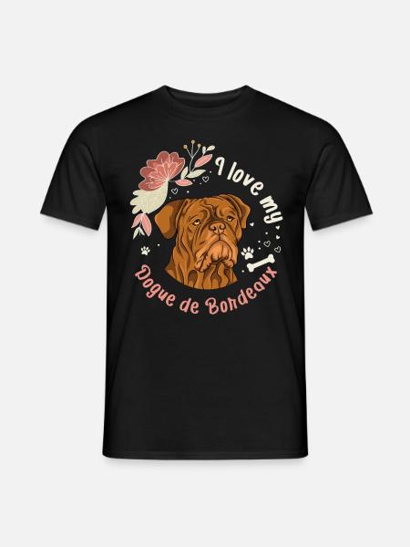 Cadeau de chien de dogue de Bordeaux magnifique - T-shirt homme - noir