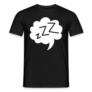 Sleeping tired sleepy lazy sleep gift night - Men's T-Shirt - black - Front - AI Model Male 178 light (178cm)