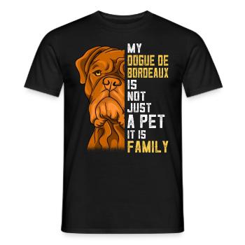 Bordeaux Dogge Hund Familie Geschenk - Männer T-Shirt - Schwarz - Vorne - AI Model Male 178 light (178cm)