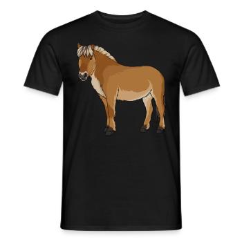 Norwegisches Fjordpferd Geschenk - Männer T-Shirt - Schwarz - Vorne - AI Model Male 178 light (178cm)