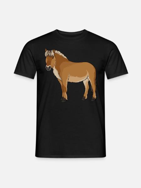 Norwegisches Fjordpferd Geschenk - Männer T-Shirt - Schwarz