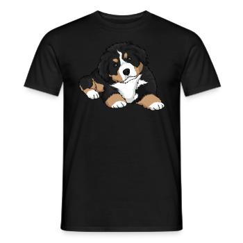 Chiot Bouvier Bernois - T-shirt homme - noir - Devant - AI Model Male 178 light (178cm)