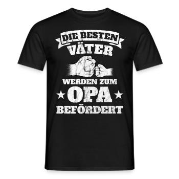 Die besten Väter werden zum Opa befördert - Männer T-Shirt - Schwarz - Vorne - AI Model Male 178 light (178cm)