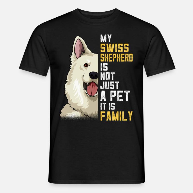 Weißer Schweizer Schäferhund Schönes Geschenk - Männer T-Shirt - Schwarz
