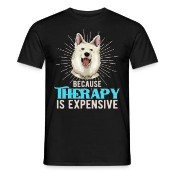 Berger Blanc Suisse - Men's T-Shirt - black - Front - AI Model Male 178 light (178cm)
