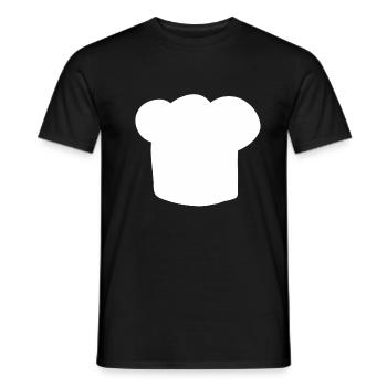 Chef hat cook baker hobby chef gift cooking - Men's T-Shirt - black - Front - AI Model Male 178 light (178cm)