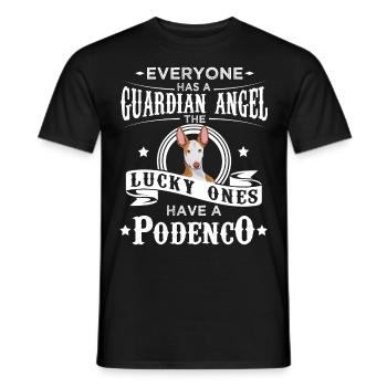 Podenco Hund Geschenk witzig - Männer T-Shirt - Schwarz - Vorne - AI Model Male 178 light (178cm)