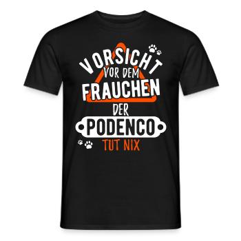 Lustiges Podenco Hund Geschenk Frauchen - Männer T-Shirt - Schwarz - Vorne - AI Model Male 178 light (178cm)