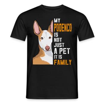 Podenco Hund Geschenk Familie - Männer T-Shirt - Schwarz - Vorne - AI Model Male 178 light (178cm)