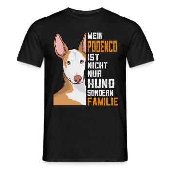 Podenco Hund ist Familie Geschenk - Männer T-Shirt - Schwarz - Vorne - AI Model Male 178 light (178cm)