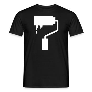 Pinsel Streichen Farbe Maler und Lackierer Malen - Männer T-Shirt - Schwarz - Vorne - AI Model Male 178 light (178cm)