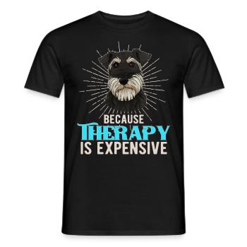 Zwergschnauzer Geschenk - Männer T-Shirt - Schwarz - Vorne - AI Model Male 178 light (178cm)