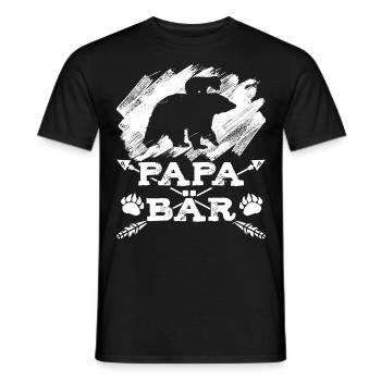 Dad Bear Father Father's Day - Men's T-Shirt - black - Front - AI Model Male 178 light (178cm)