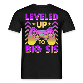 Ich werde grosse Schwester - Männer T-Shirt - Schwarz - Vorne - AI Model Male 178 light (178cm)