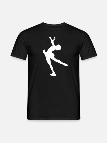 Schlittschuh Eiskunstlauf Eislauf Eiskunstlaufen - Männer T-Shirt - Schwarz