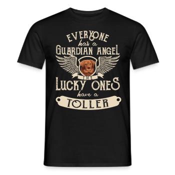 Nova Scotia Duck Tolling Retriever dog - Men's T-Shirt - black - Front - AI Model Male 178 light (178cm)